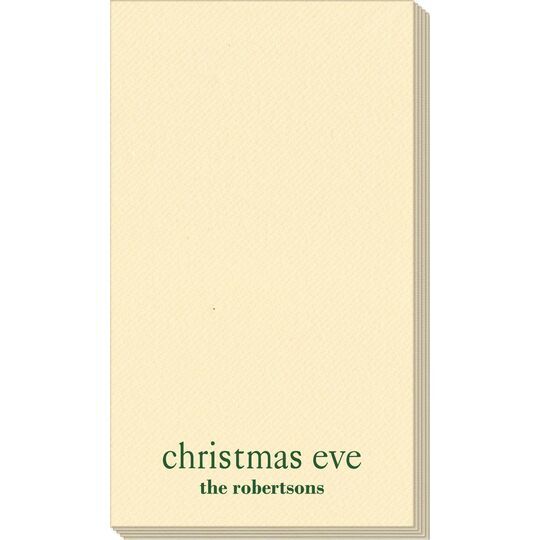 Big Word Christmas Eve Linen Like Guest Towels